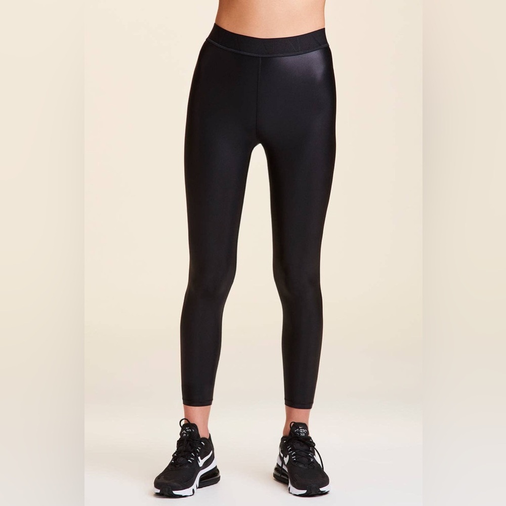 Alala Women's Black Active Primary Tight Liquid Leggings Size Large